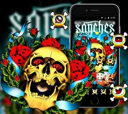 Emulate Android APK Red Rose Vintage Gothic Skull Theme Emulate Android APK Red Rose Vintage Gothic Skull Theme