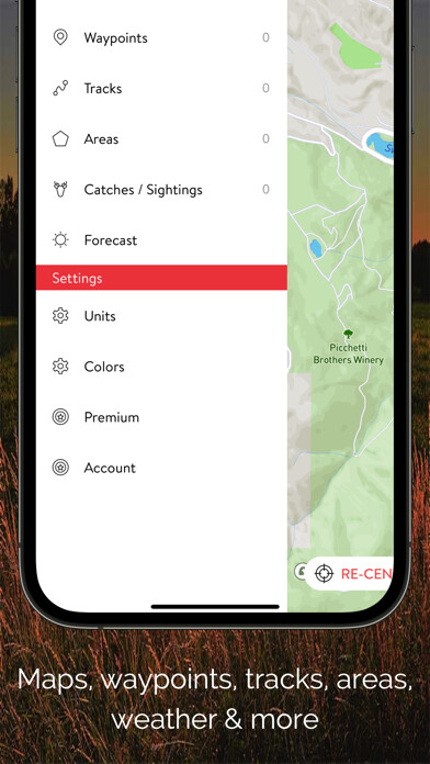 Emulate iPhone app Red Sky: Outdoor Navigation using MyAndroid