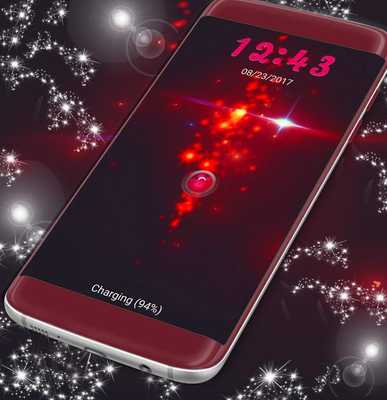Emulate Android APK Red Sparkles Screen Lock