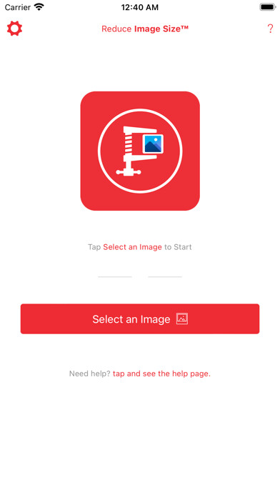 Emulate iPhone app Reduce Photo Size: Compressor using MyAndroid