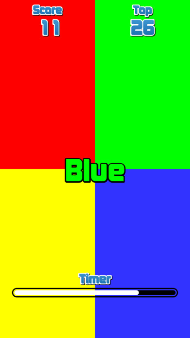 Emulate iPhone app Red Yellow Green Blue using MyAndroid