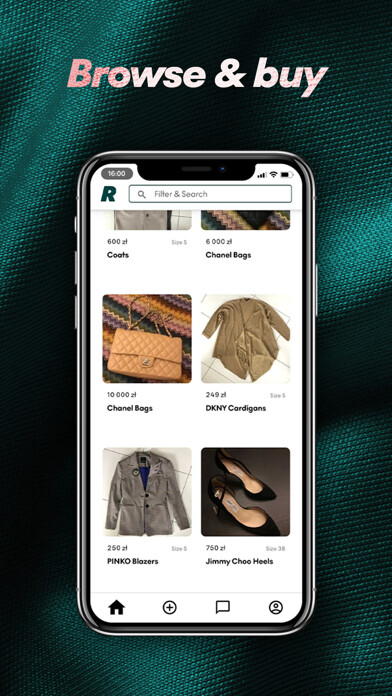 Emulate iPhone app Ree: buy&sell preloved fashion using MyAndroid