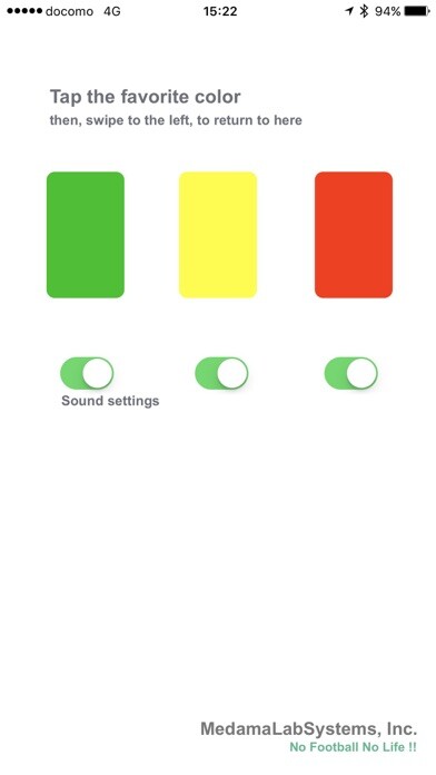 Emulate iPhone app Referee Cards using MyAndroid