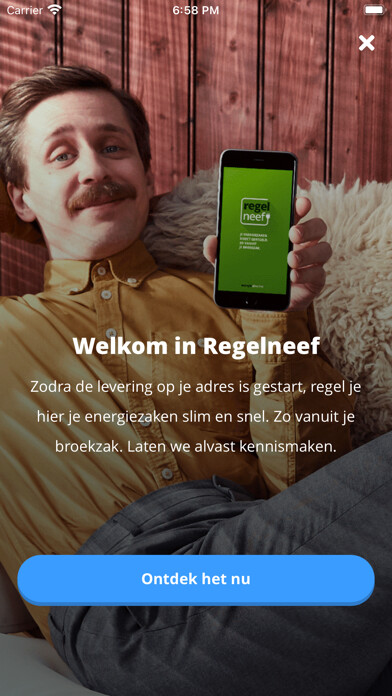 Emulate iPhone app Regelneef - energiedirect.nl using MyAndroid