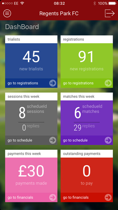 Emulate iPhone app Regents Park FC Coach using MyAndroid