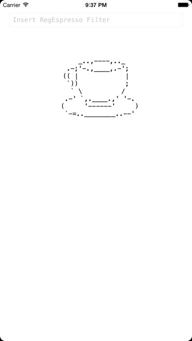 Emulate iPhone app RegEspresso using MyAndroid