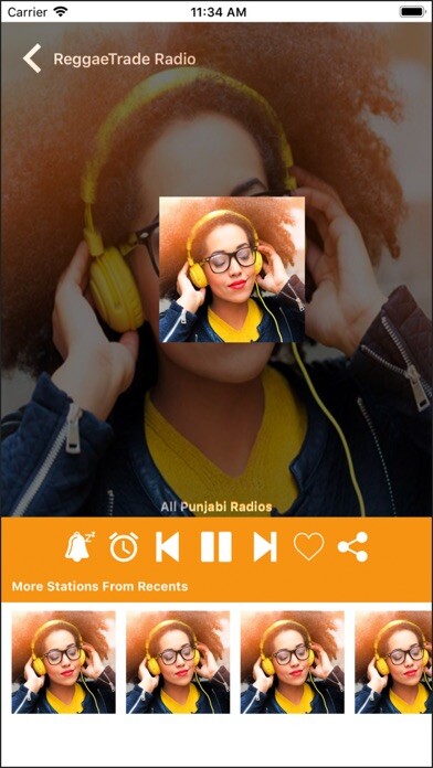 Emulate iPhone app Reggae Music Radio Station using MyAndroid
