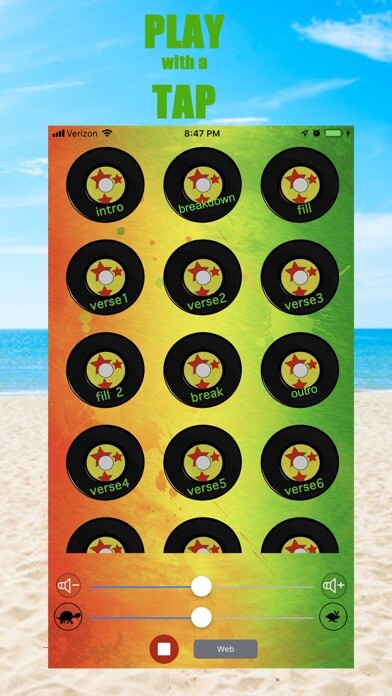 Emulate iPhone app Reggae Roots Drum Loops using MyAndroid Emulate iPhone app Reggae Roots Drum Loops using MyAndroid