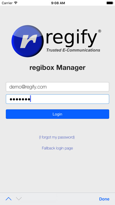 Run android online APK regibox Manager from MyAndroid or emulate regibox Manager using MyAndroid