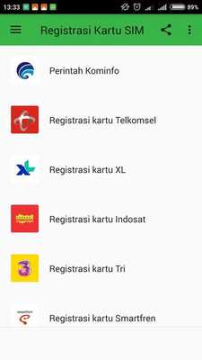 Emulate Android APK Registrasi Kartu SIM