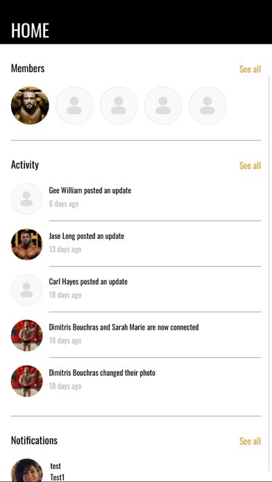 Emulate iPhone app RegoRAW Bodybuilding Community using MyAndroid
