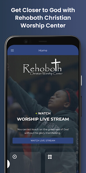 Emulate iPhone app Rehoboth Christian Center using MyAndroid Emulate iPhone app Rehoboth Christian Center using MyAndroid