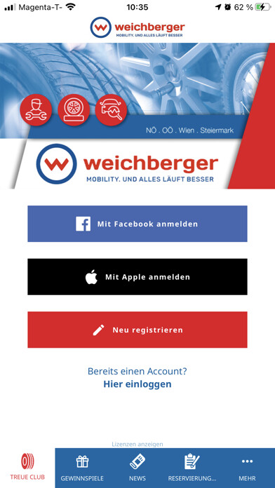 Emulate iPhone app Reifen Weichberger using MyAndroid Emulate iPhone app Reifen Weichberger using MyAndroid