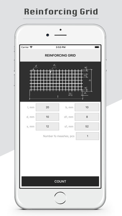 Emulate iPhone app Reinforcing Grid Calculator using MyAndroid Emulate iPhone app Reinforcing Grid Calculator using MyAndroid