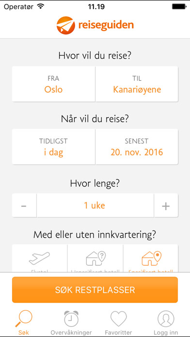 Emulate iPhone app Reiseguiden.no Restplasser using MyAndroid Emulate iPhone app Reiseguiden.no Restplasser using MyAndroid