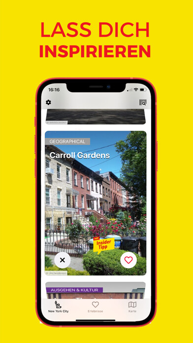 Emulate iPhone app Reiseplaner New York using MyAndroid