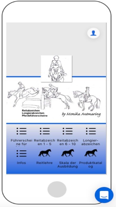 Emulate iPhone app Reitabzeichen Pferdeführersche using MyAndroid