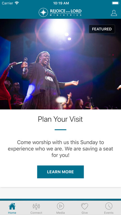 Emulate iPhone app Rejoice Ministries using MyAndroid