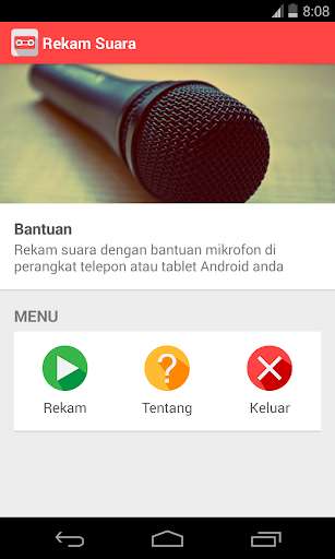 Emulate Android APK Rekam Suara