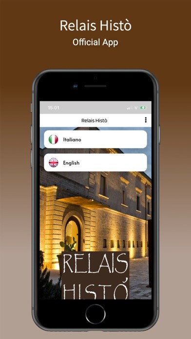 Emulate iPhone app Relais Histò using MyAndroid