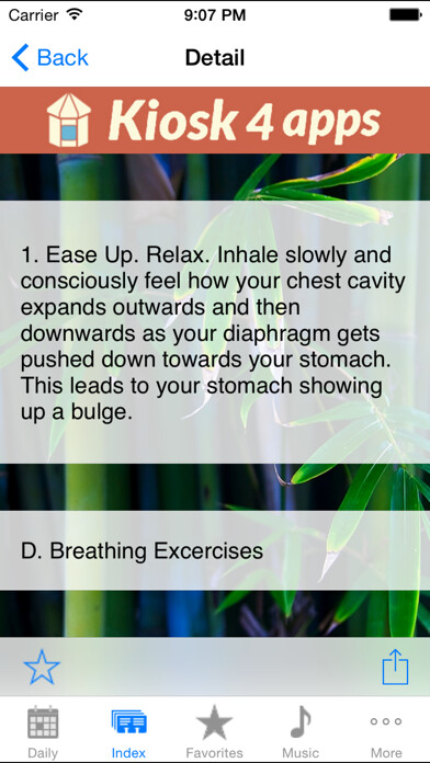Emulate iPhone app Relaxation Techniques - Calm your mind using MyAndroid