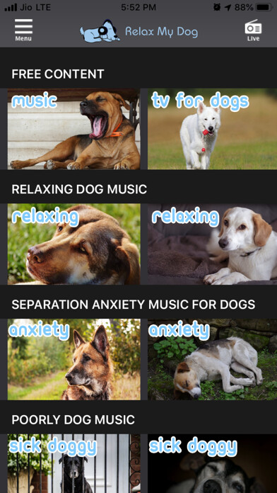 Emulate iPhone app RelaxMyDog - Relaxing Music TV using MyAndroid Emulate iPhone app RelaxMyDog - Relaxing Music TV using MyAndroid