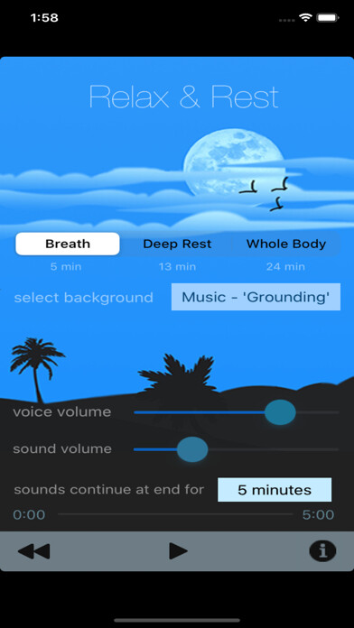 Emulate iPhone app Relax & Rest Guided Meditation using MyAndroid Emulate iPhone app Relax & Rest Guided Meditation using MyAndroid