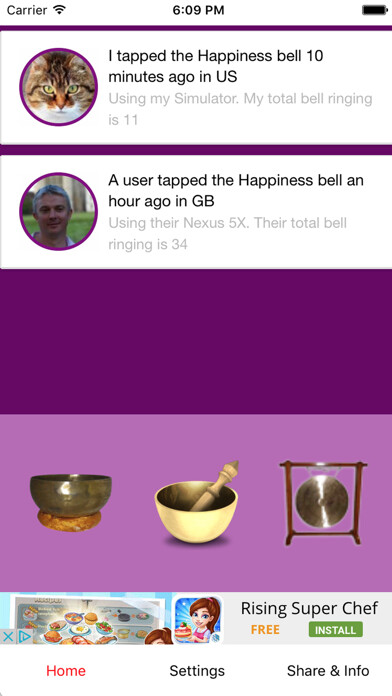 Emulate iPhone app Relax Watch using MyAndroid
