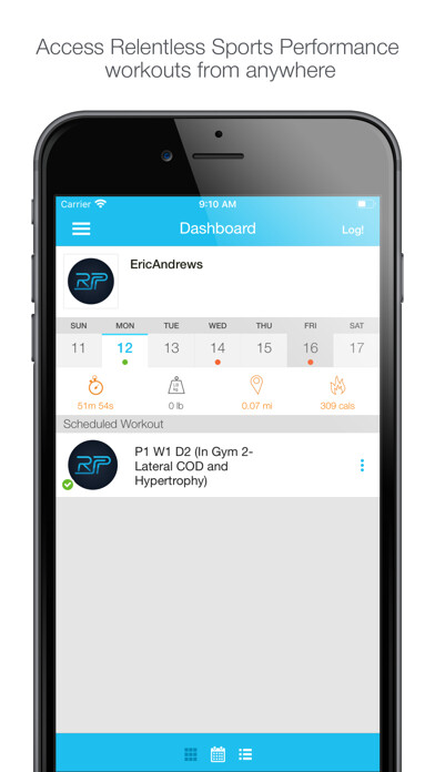 Emulate iPhone app Relentless Sports Performance using MyAndroid Emulate iPhone app Relentless Sports Performance using MyAndroid