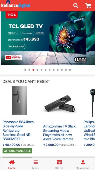 Emulate iPhone app Reliance Digital Shopping App using MyAndroid