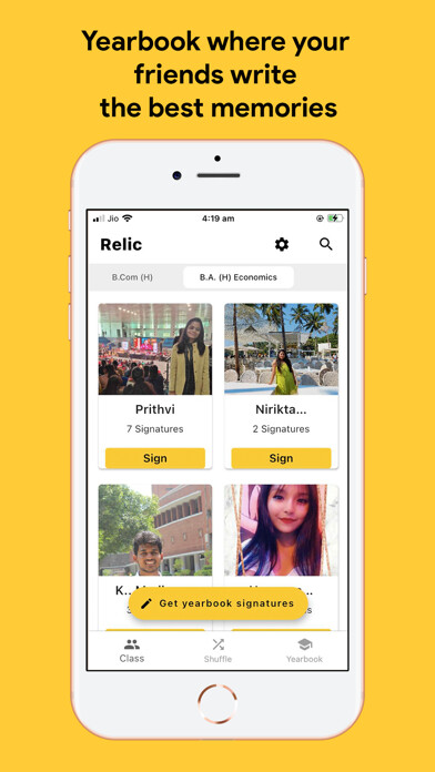 Emulate iPhone app Relic: Your virtual yearbook using MyAndroid Emulate iPhone app Relic: Your virtual yearbook using MyAndroid