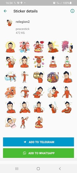 Run android online APK Religion stickers WASticker from MyAndroid or emulate Religion stickers WASticker using MyAndroid