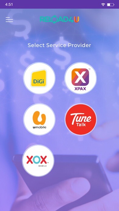 Emulate iPhone app Reload4U using MyAndroid