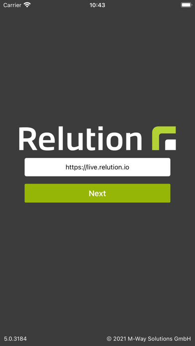 Emulate iPhone app Relution using MyAndroid