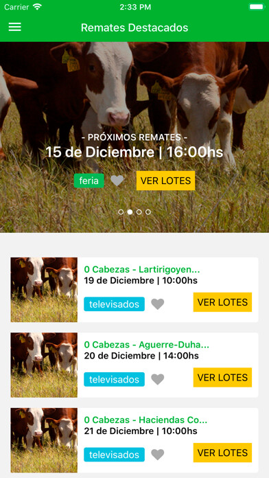 Emulate iPhone app Remates Online por Canal Rural using MyAndroid