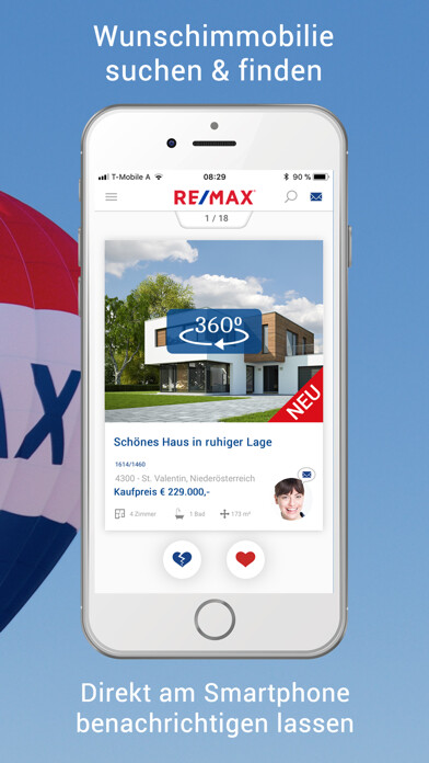 Emulate iPhone app RE/MAX Immobilien Österreich using MyAndroid