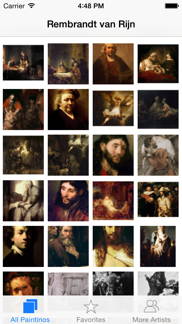 Emulate iPhone app Rembrandt 174 Paintings HD 170M+  Ad-free using MyAndroid