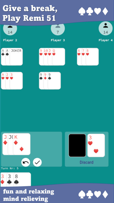 Emulate iPhone app Remi 51 Card Game using MyAndroid