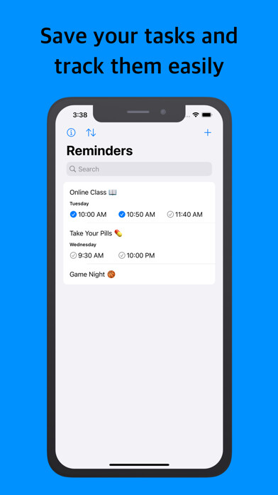 Emulate iPhone app Remind Again - Daily Reminder using MyAndroid