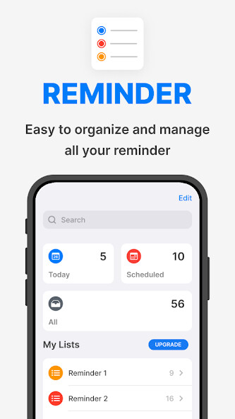 Run android online APK Reminder IOS 16 from MyAndroid or emulate Reminder IOS 16 using MyAndroid