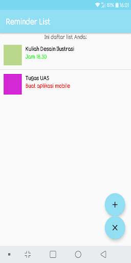 Run android online APK Reminder List from MyAndroid or emulate Reminder List using MyAndroid Run android online APK Reminder List from MyAndroid or emulate Reminder List using MyAndroid
