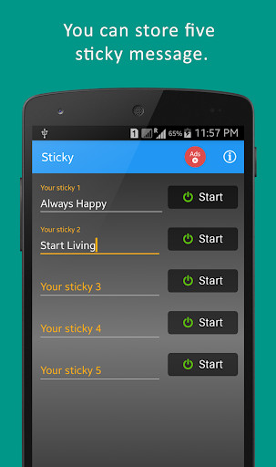 Run android online APK Reminder notes on Screen from MyAndroid or emulate Reminder notes on Screen using MyAndroid