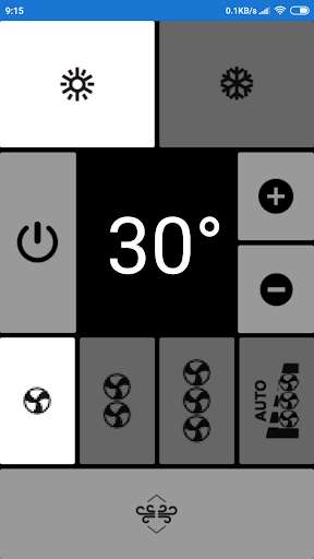 Run android online APK Remote BlueStar AC SIMPLE! as picture NO settings! from MyAndroid or emulate Remote BlueStar AC SIMPLE! as picture NO settings! using MyAndroid