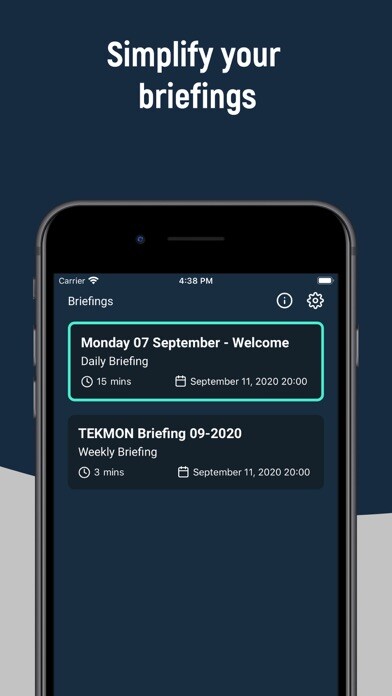Emulate iPhone app Remote Briefing Access using MyAndroid
