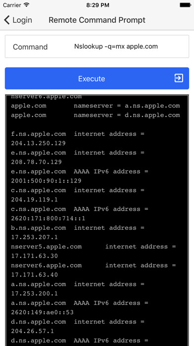 Emulate iPhone app Remote command prompt using MyAndroid Emulate iPhone app Remote command prompt using MyAndroid