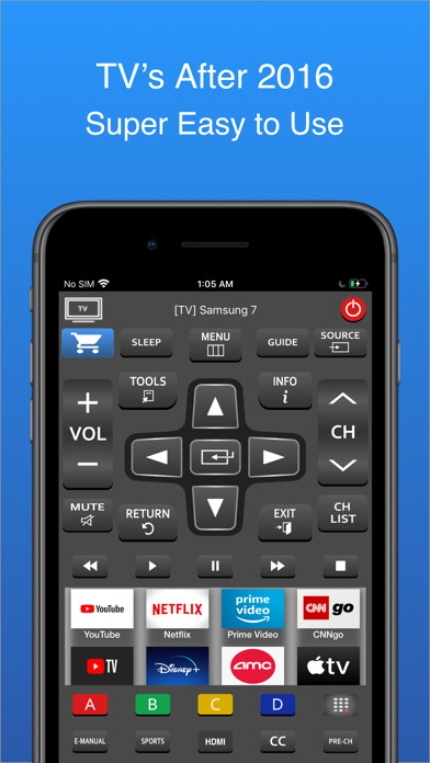 Emulate iPhone app Remote for Samsung : iSamSmart using MyAndroid