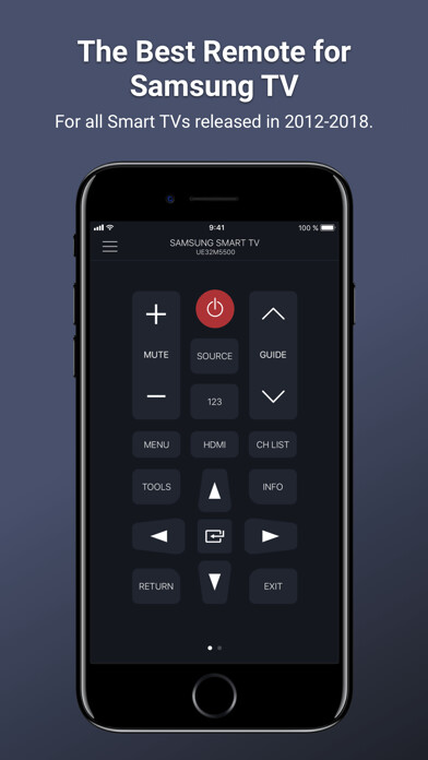 Emulate iPhone app Remotie: remote for Samsung TV using MyAndroid