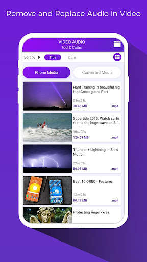 Run android online APK Remove and Replace Audio in Video from MyAndroid or emulate Remove and Replace Audio in Video using MyAndroid