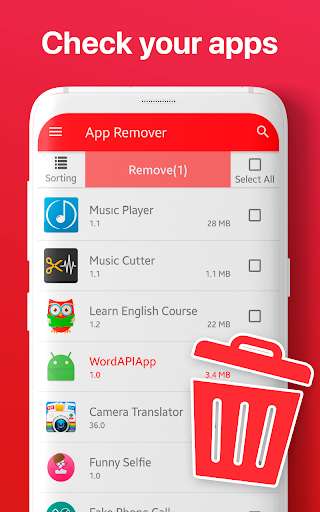 Run android online APK Remove apps - Delete app remover and uninstaller from MyAndroid or emulate Remove apps - Delete app remover and uninstaller using MyAndroid
