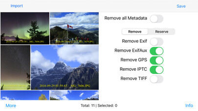 Emulate iPhone app Remove Photo Exif using MyAndroid